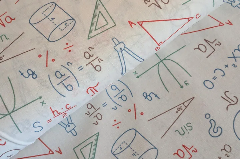 Baumwolle digital bedruckt Mathematik *Ab 50cm