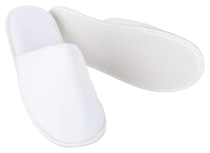 5 Paar MOON-Stockholm Supersoft Frottierslipper Hotelslipper geschlossen weiß 4mm EVA Sohle