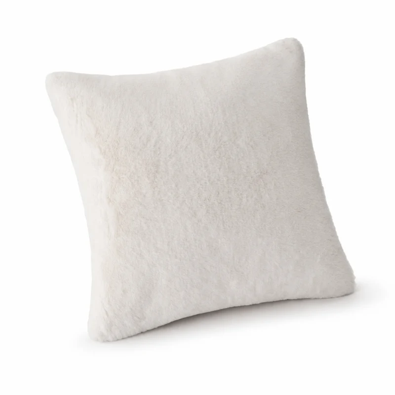 MOON - Sable - mit Hasenfelloptik - Kissenhülle/Füllkissen/Decke - super soft