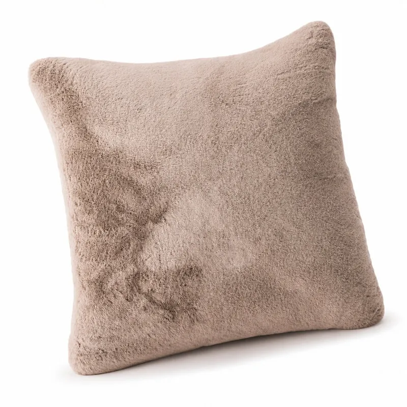 MOON - Sable - mit Hasenfelloptik - Kissenhülle/Füllkissen/Decke - super soft
