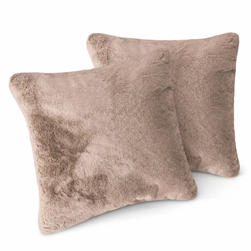 MOON - Sable - mit Hasenfelloptik - Kissenhülle/Füllkissen/Decke - super soft