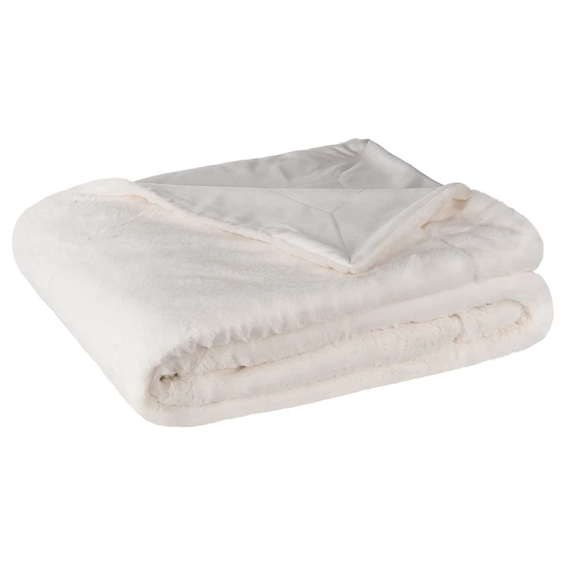 MOON - Sable - mit Hasenfelloptik - Kissenhülle/Füllkissen/Decke - super soft