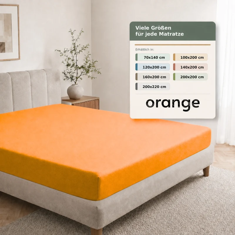 MOON-Trend Spannbetttuch Spannbettlaken Jersey 100% Baumwolle