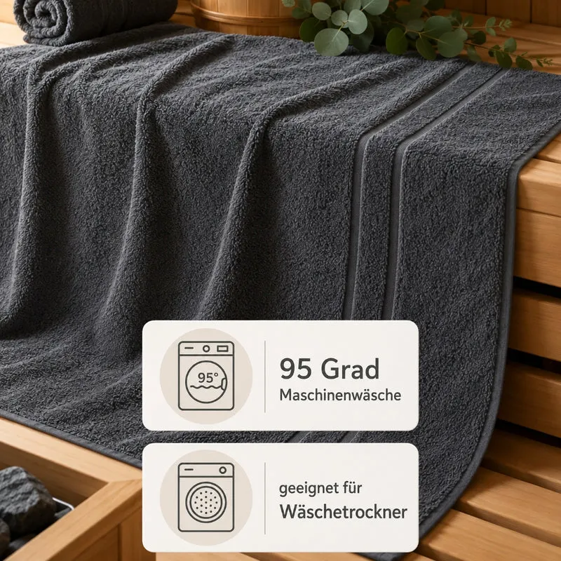 Saunatuch Line-Star 450g/m² kochfest chlorecht 100% Baumwolle Floringo 70x200