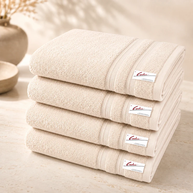 Duschtuch 70x140 Caroline 400g/m² natur Handtuch 100% Baumwolle
