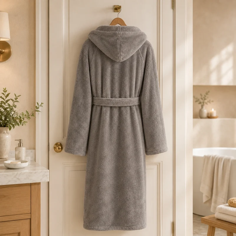 Floringo Bademantel mit Kapuze Mod. 602 Frottee Premium-Soft-Qualität Unisex