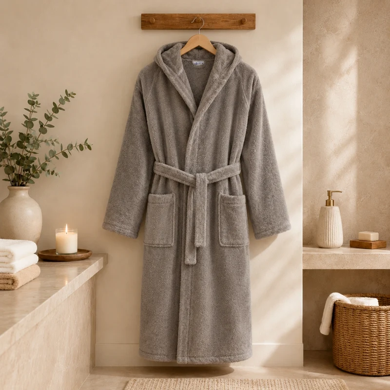 Floringo Bademantel mit Kapuze Mod. 602 Frottee Premium-Soft-Qualität Unisex