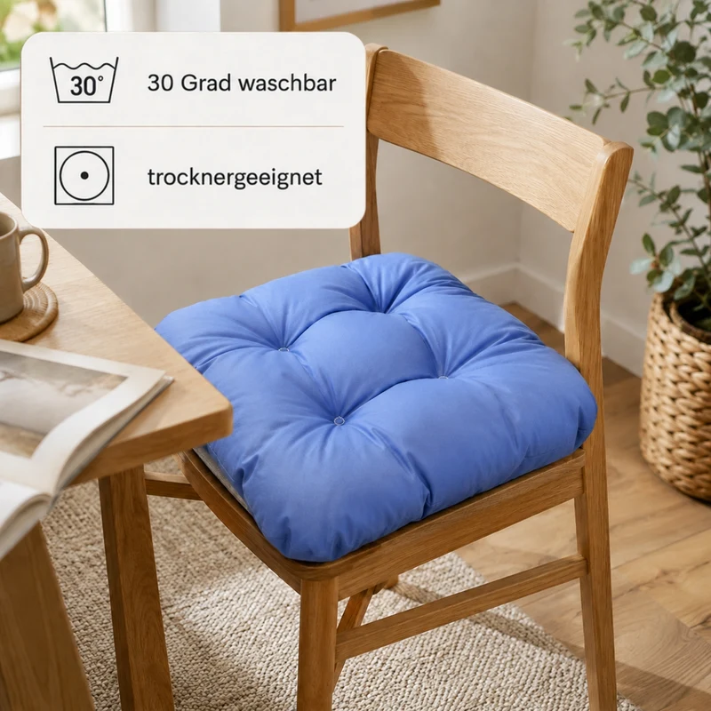 Sitzkissen Stuhlkissen ZITA 38x38x6 Sitzpolster