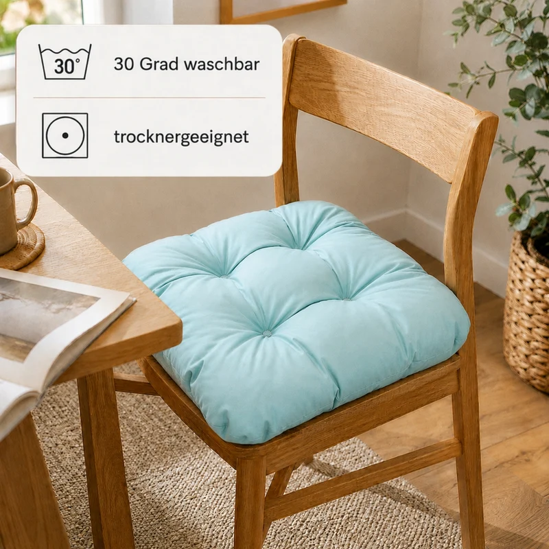 Sitzkissen Stuhlkissen ZITA 38x38x6 Sitzpolster