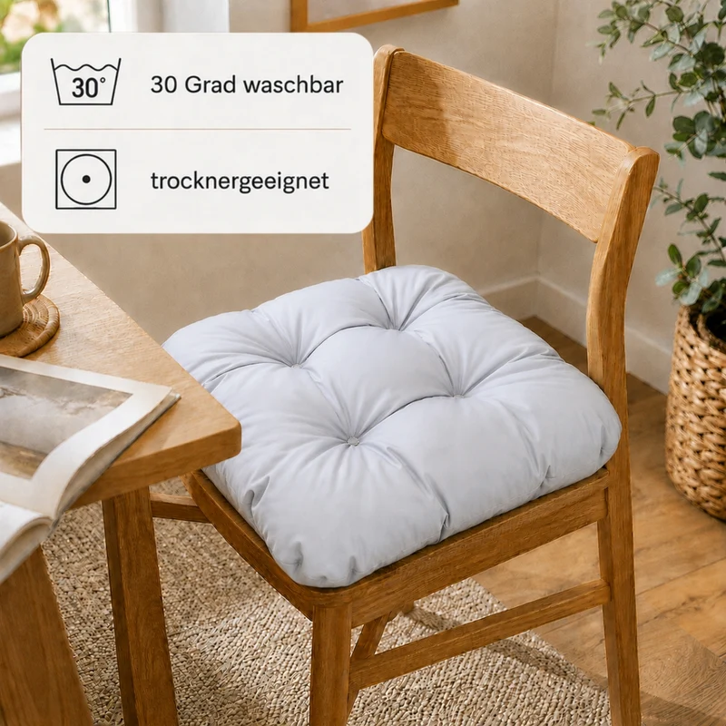 Sitzkissen Stuhlkissen ZITA 38x38x6 Sitzpolster