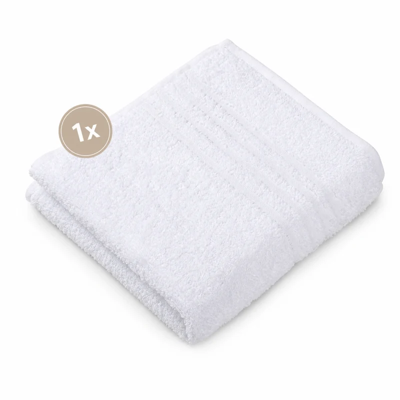 Handtuch Zwirn weiß 50x90 Baumwolle - 400 g/m², saugstark & strapazierfähig