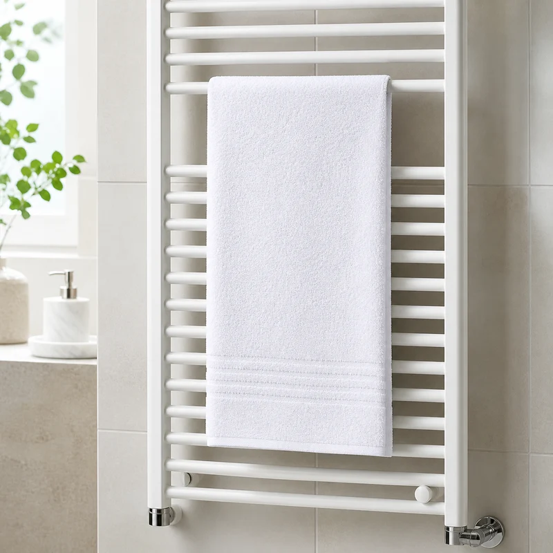 Handtuch Zwirn weiß 50x90 Baumwolle - 400 g/m², saugstark & strapazierfähig