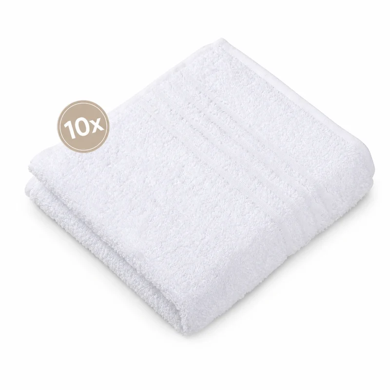 Handtuch Zwirn weiß 50x90 Baumwolle - 400 g/m², saugstark & strapazierfähig