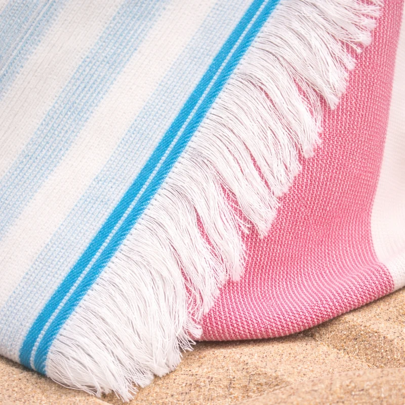 P.K. Collection Hamamtuch gestreift Pestemal Tuch mit Frottee 90x180 cm Fransen Strandtuch