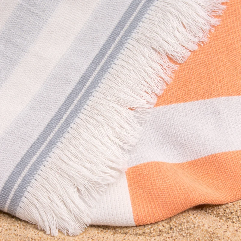 P.K. Collection Hamamtuch gestreift Pestemal Tuch mit Frottee 90x180 cm Fransen Strandtuch
