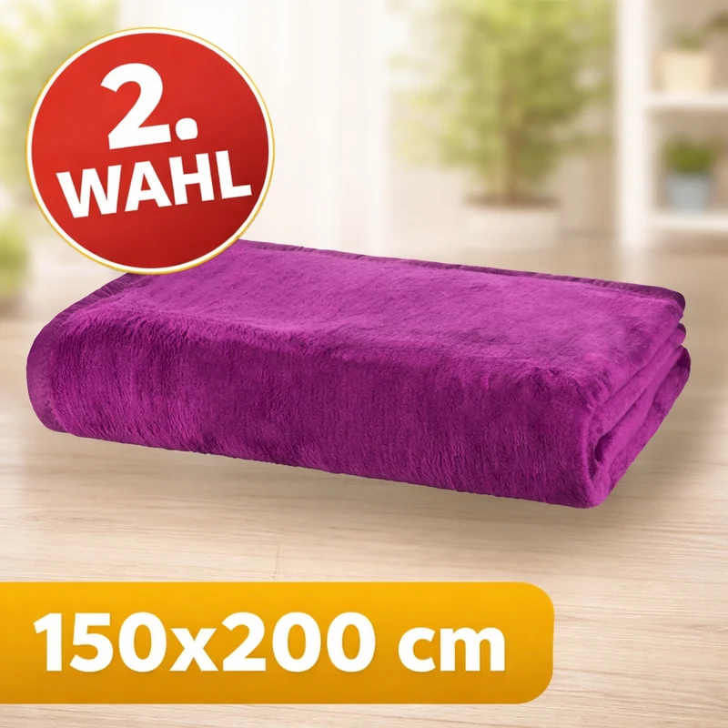 Moon Uni Kuscheldecke Baumwollmix 2. Wahl - versch. Größen und Farben
