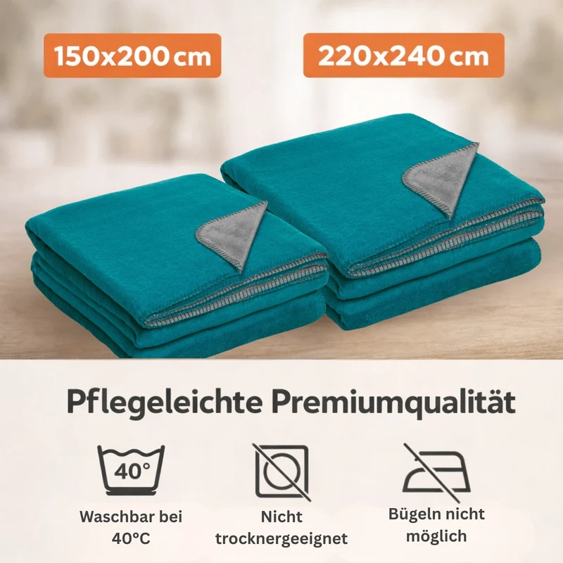 Moon Doubleface Kuscheldecke Baumwollmix 2.Wahl - 150x200 cm, 220x240 cm