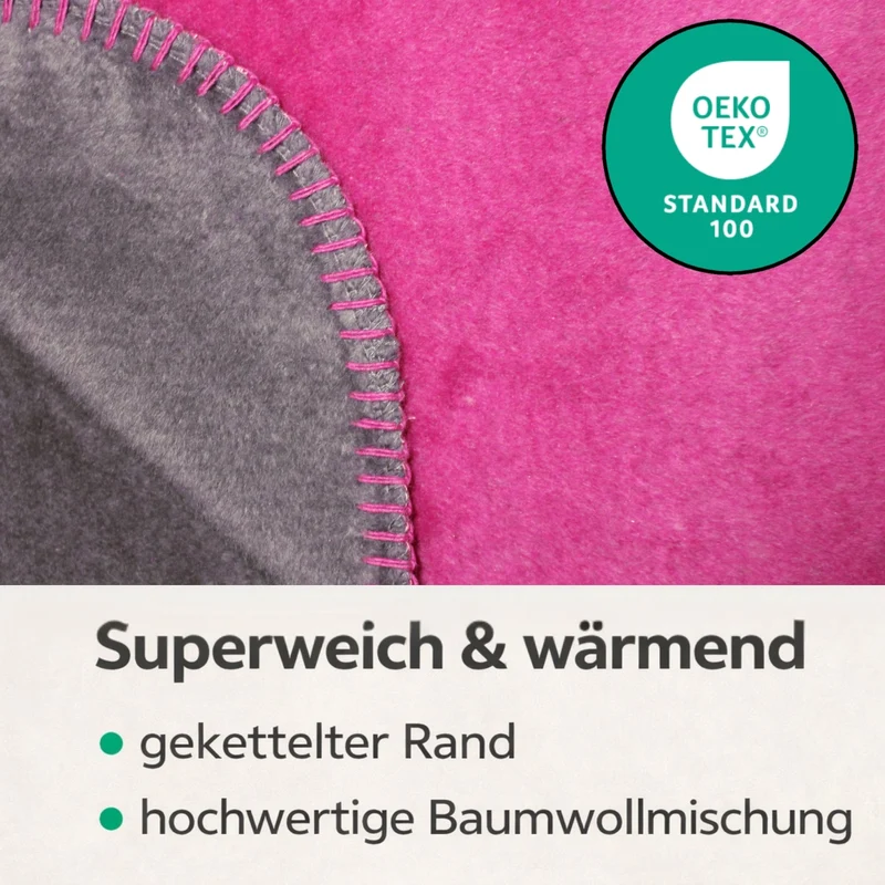 Moon Doubleface Kuscheldecke Baumwollmix 2.Wahl - 150x200 cm, 220x240 cm
