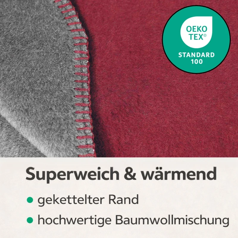 Moon Doubleface Kuscheldecke Baumwollmix 2.Wahl - 150x200 cm, 220x240 cm
