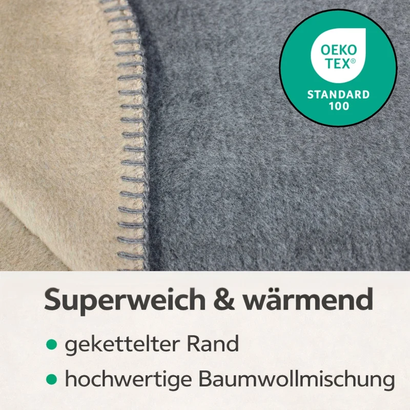 Moon Doubleface Kuscheldecke Baumwollmix 2.Wahl - 150x200 cm, 220x240 cm