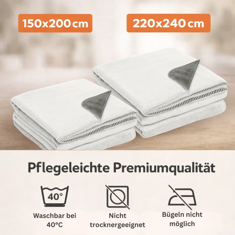 Moon Doubleface Kuscheldecke Baumwollmix 2.Wahl - 150x200 cm, 220x240 cm