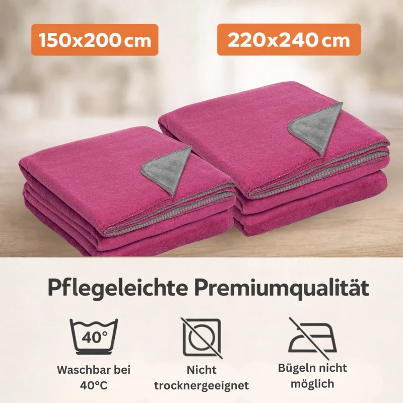 Moon Doubleface Kuscheldecke Baumwollmix 2.Wahl - 150x200 cm, 220x240 cm