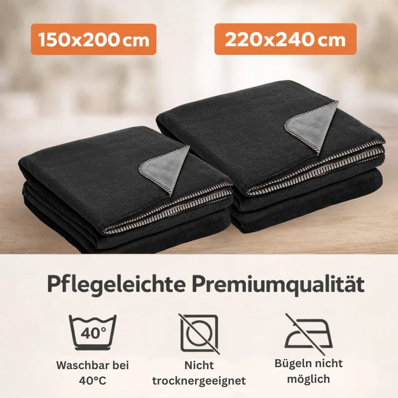 Moon Doubleface Kuscheldecke Baumwollmix 2.Wahl - 150x200 cm, 220x240 cm