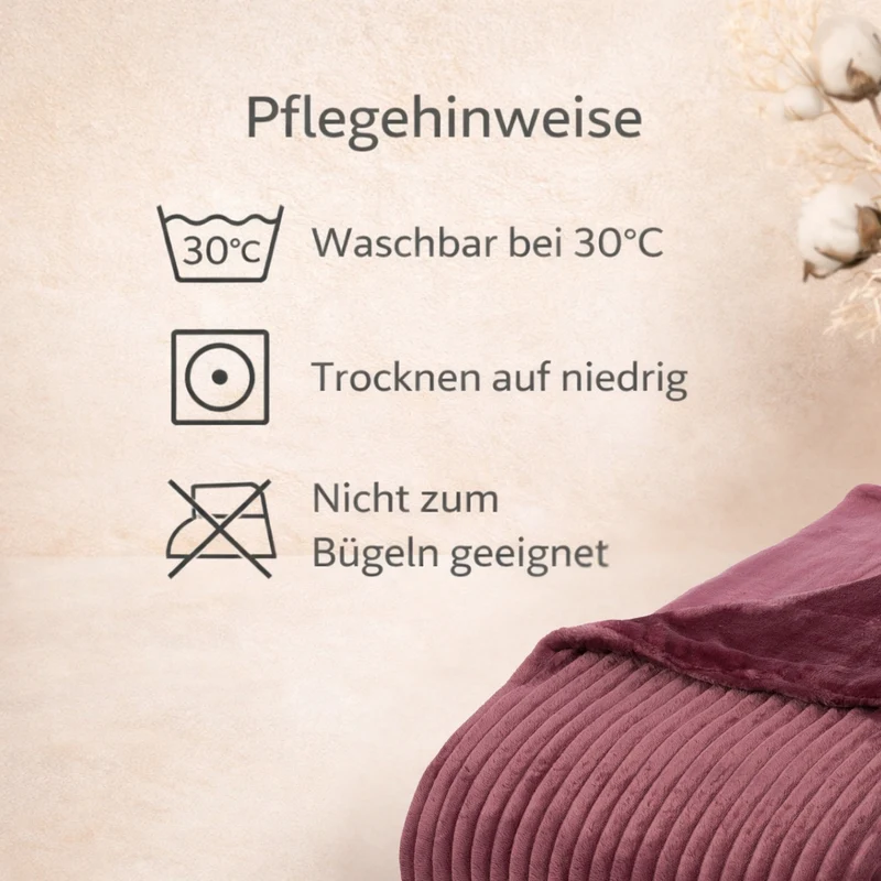 Gözze Wendedecke Kuscheldecke Cord Optik 150x200 Wohndecke