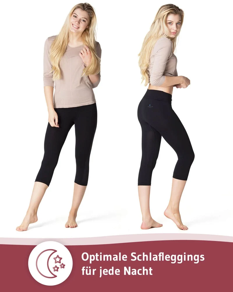 ALHENA Schlafleggings Caprihose Anti Cellulite Damen