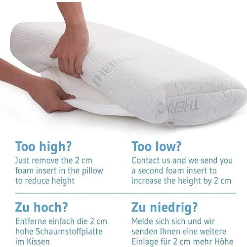 HADAR wave Nackenkissen mit Nackenwelle, höhenverstellbar aus Visco Schaum