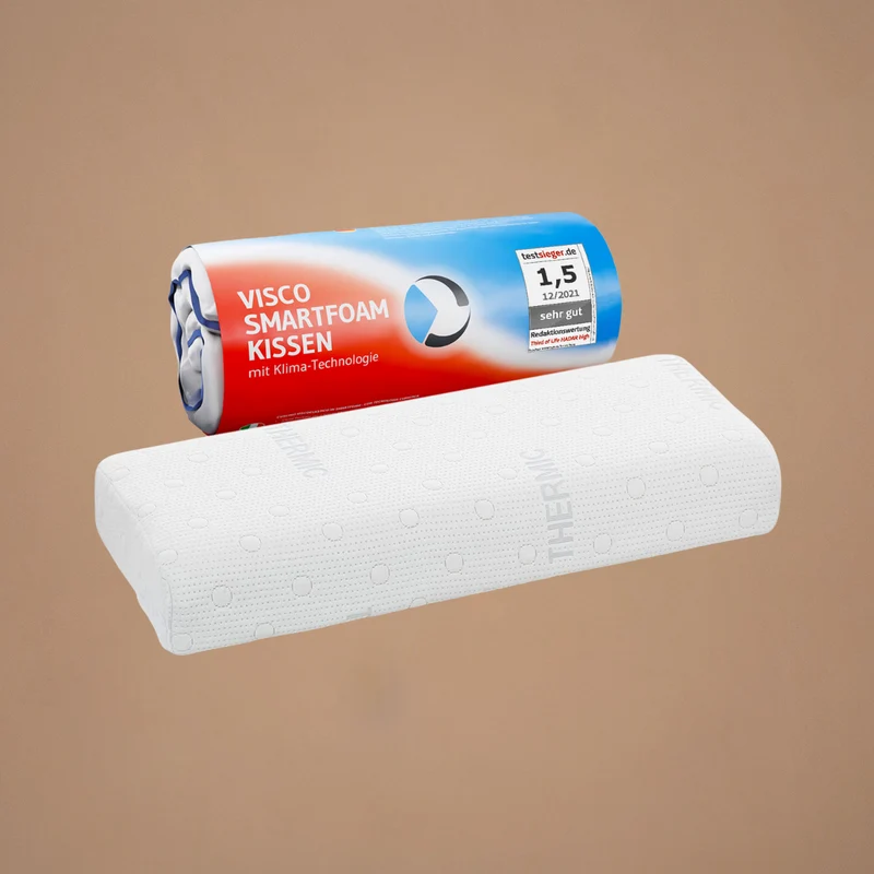 HADAR Nackenstützkissen, höhenverstellbar und ergonomisch aus Visco Schaum