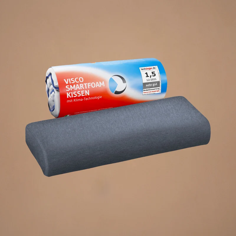 HADAR Nackenstützkissen, höhenverstellbar und ergonomisch aus Visco Schaum