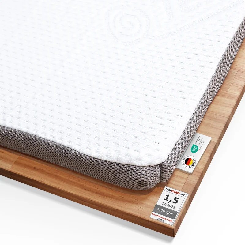 Topper EcoON - Ergonomischer Matratzentopper aus Memory-Schaum mit Tencel-Bezug