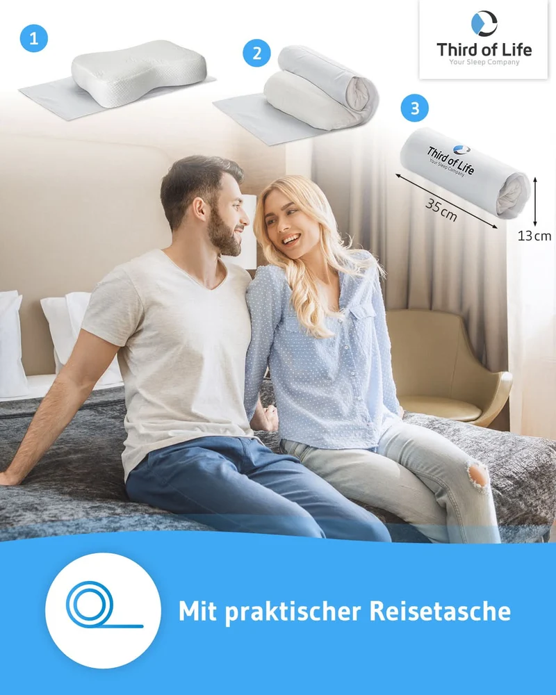 Nackenstützkissen Recovery mit Bambus-Aktivkohle Viskoschaum