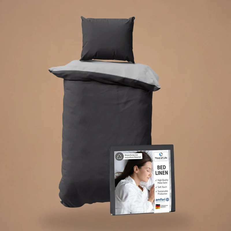 Mako-PREMIUM Satin Bettwäsche ELLA - 100% Baumwolle - STANDARD 100 by OEKO-TEX® – warm & flauschig