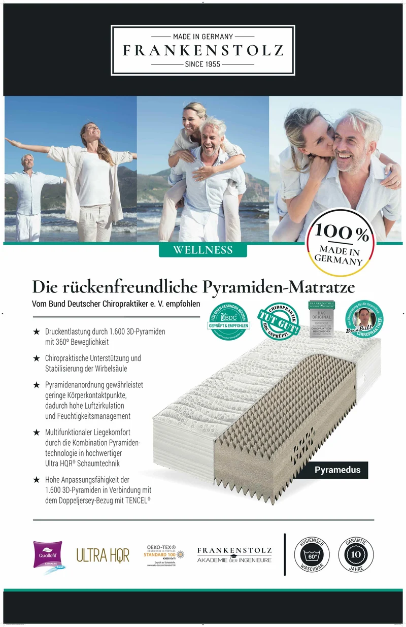 Frankenstolz PYRAMEDUS® Kaltschaummatratze