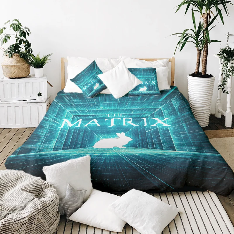 Therapiedecken Bettwäschen Set Blau Matrix