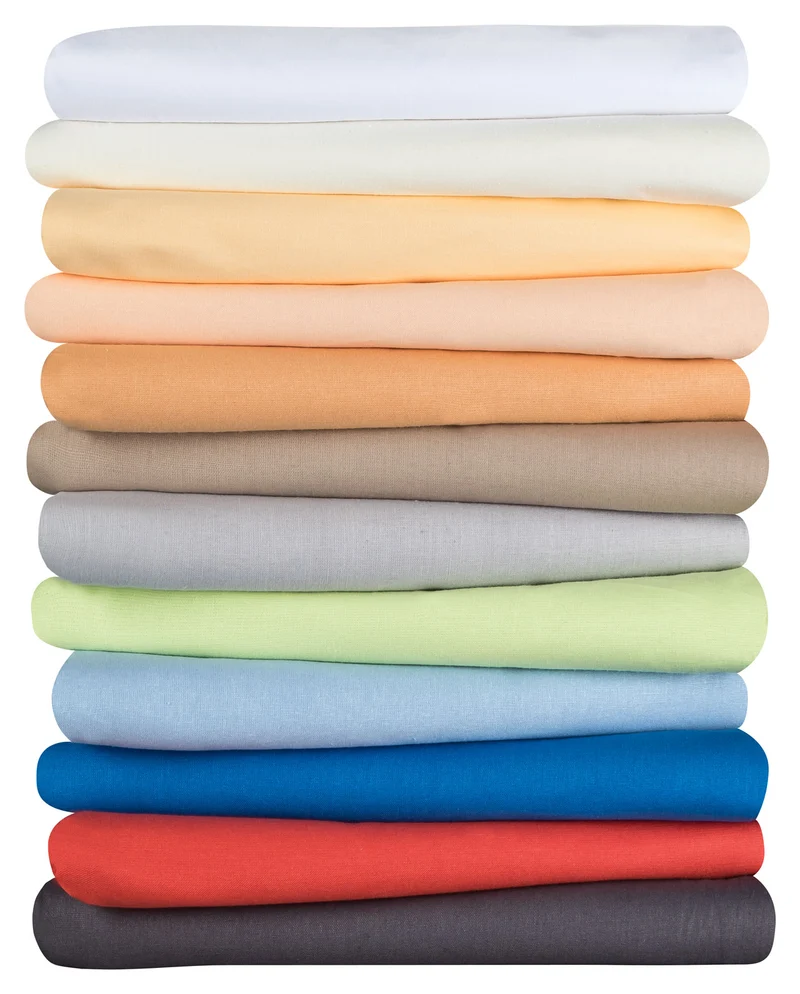 Premium Betttuch / Bettlaken Elsterberg 150x250 ohne Gummizug 100% Baumwolle 140g/m²
