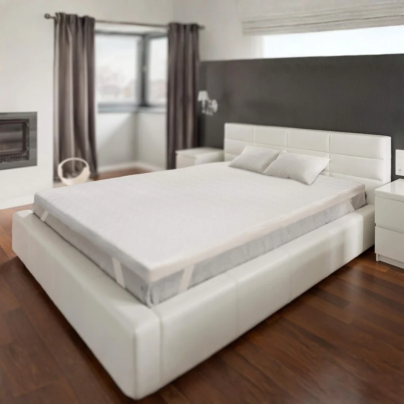 MOON-Luxury Visco Topper mit Bambus Doppeltuch Bezug 8cm Memory Foam 100x200