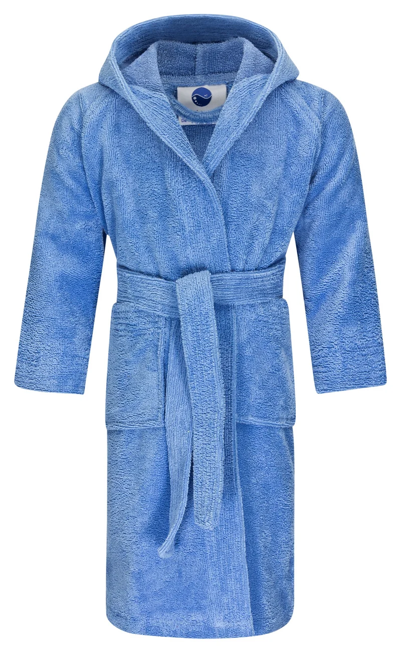 Sonderangebot Kinder Bademantel Twin-Star mit Kapuze hellblau von Floringo Gr. 92