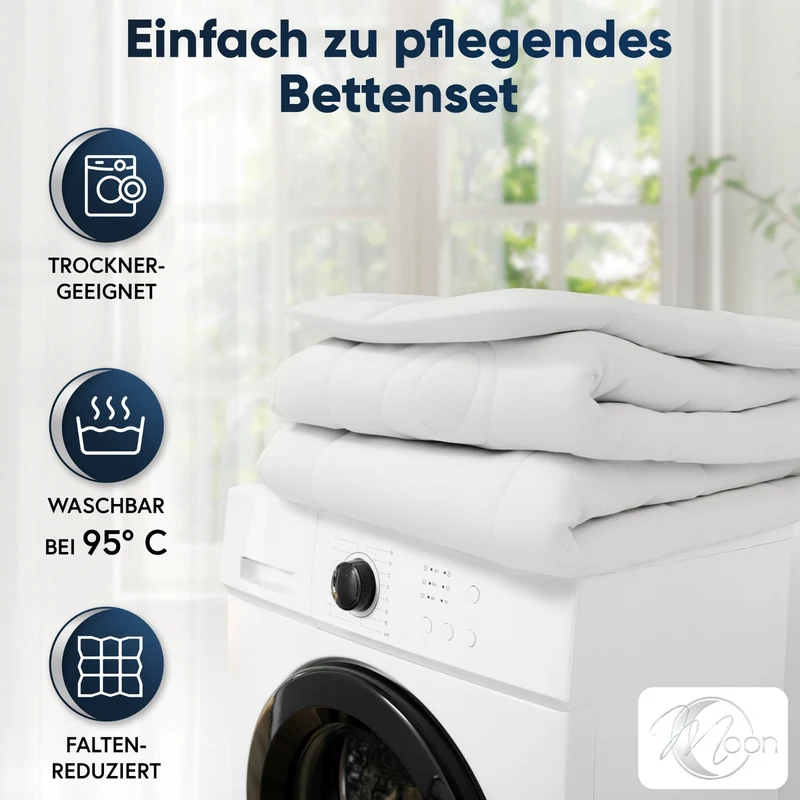MOON Classic Baby-Bettenset 4-Jahreszeiten-Decke inkl. Kopfkissen 100% Polyester