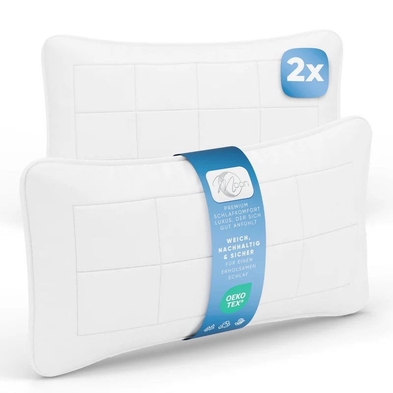 MOON Classic Kopfkissen Schlafkissen Füllkissen 40x80 80x80 Microfaser