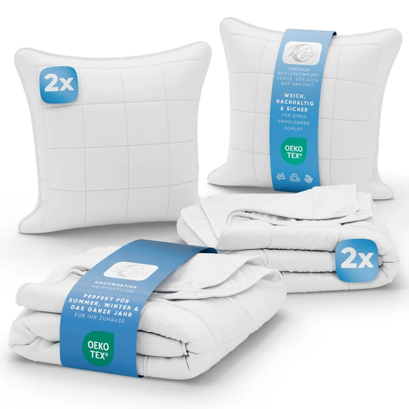 MOON Classic Bettenset inkl. Kopfkissen 100% Polyester
