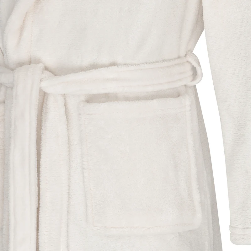 Bademantel Damen & Herren Coral Fleece Morgenmantel Kragen Cozy Light