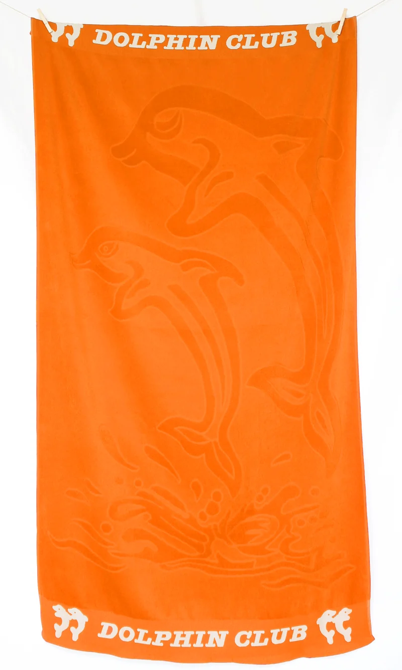 XXL Partner Strandtuch Strandlaken Velours 100% Baumwolle 100x180 Dolphin Club