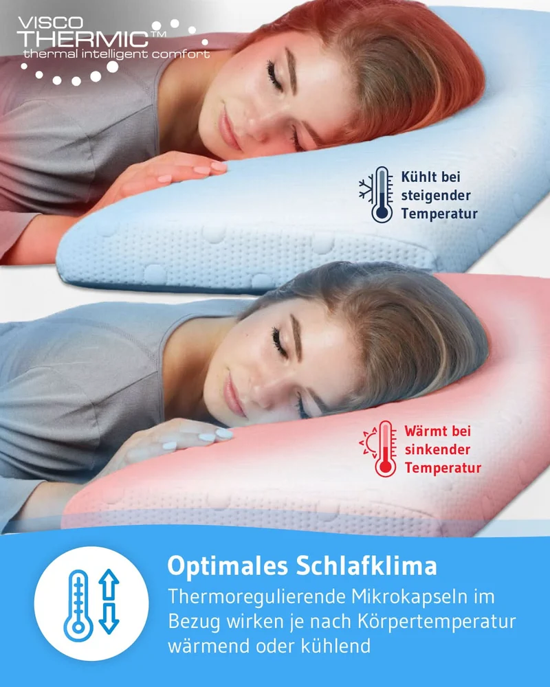 HADAR low Bauchschläferkissen aus Visco Schaum