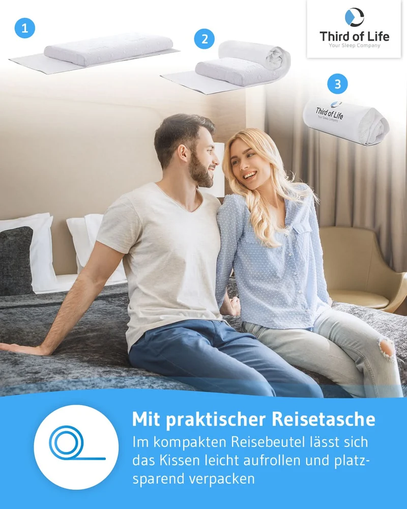 HADAR low Bauchschläferkissen aus Visco Schaum