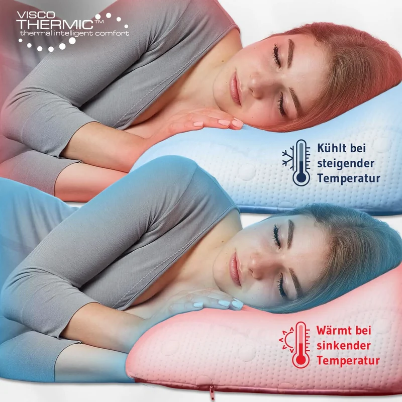 MATAR Nackenstützkissen mit Nackenwelle, höhenverstellbar aus Visco Schaum