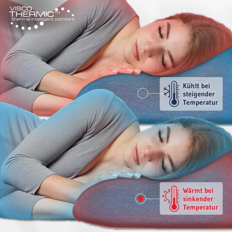 MATAR Nackenstützkissen mit Nackenwelle, höhenverstellbar aus Visco Schaum