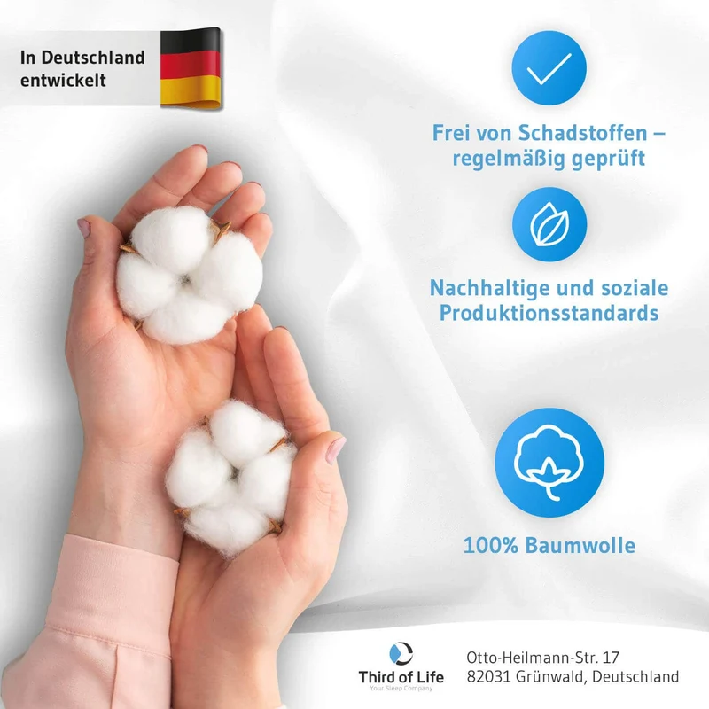Jersey-Spannbettlaken aus 100 % Baumwolle ALBA, supersoft und atmungsaktiv, fusselfrei